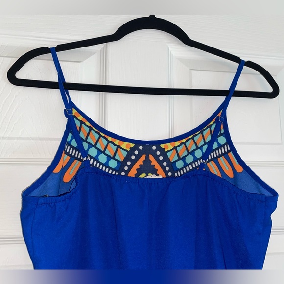 Dashiki Blue Geometric Romper - Picture 6 of 6